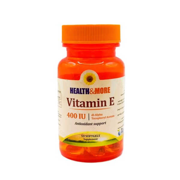 سافت ژل ویتامین E 400 واحد هلث اند مور 50 عدد