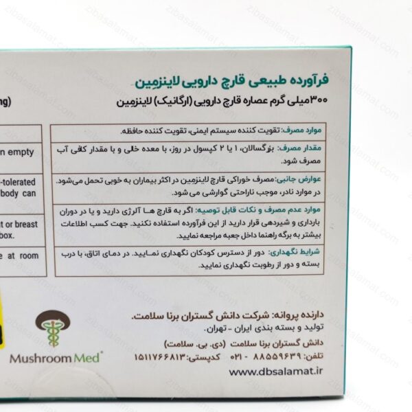 کپسول ایمیون لاینزمین ماشروم مد 60 عدد - تصویر 2