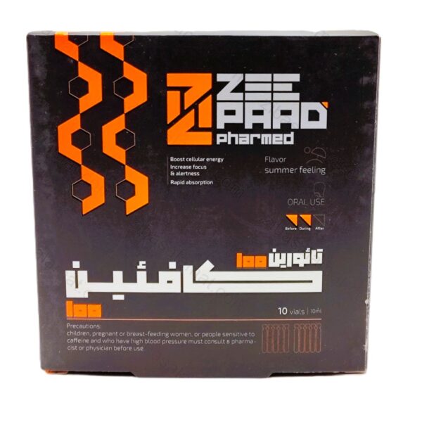 ویال خوراکی کافئین تائورین 100 میلی گرم زی پاد