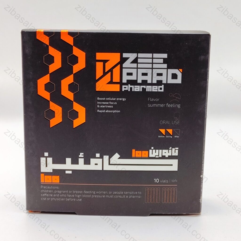 ویال خوراکی کافئین تائورین 100 میلی گرم زی پاد