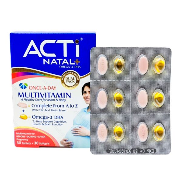مولتی ویتامین اکتی ناتال پلاس 60 عدد