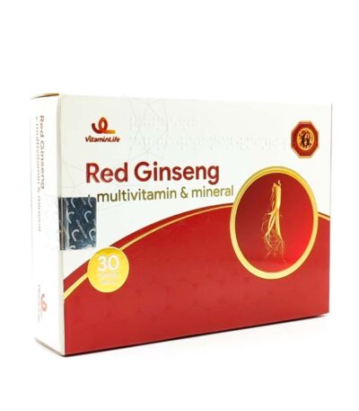 قرص رد جینسینگ پلاس مولتی ویتامین و مینرال ویتامین لایف