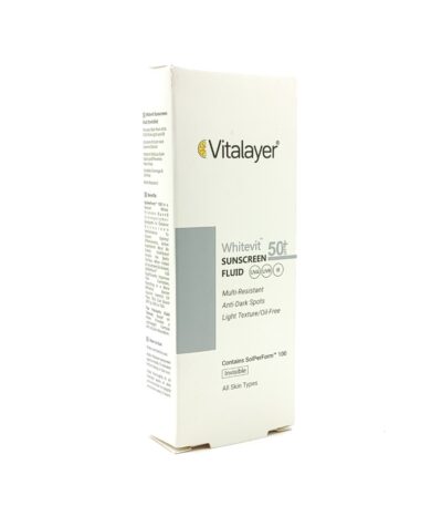 فلوئید ضد آفتاب ضد لک وایت ویت SPF50 ویتالیر
