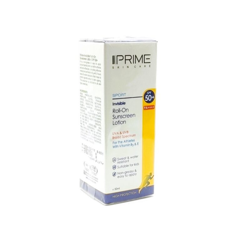 لوسیون رولی ضد آفتاب SPF50 پرایم فاقد رنگ