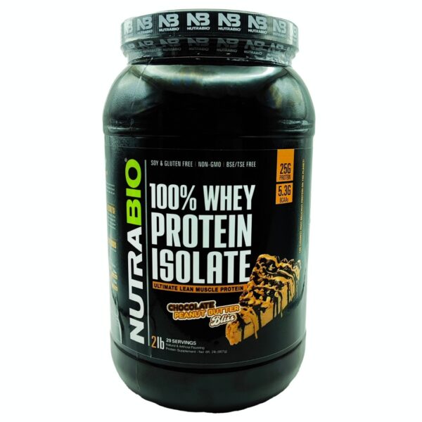 پروتئین وی ایزوله 100% نوترابایو 907 گرم