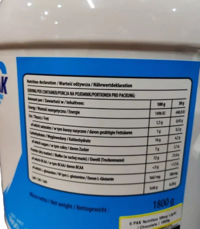 پودر لایت وی 6 پاک نوتریشن 1800 گرم