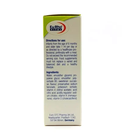 قطره خوراکی آ و د3 و کا2 کودکان یوروویتال