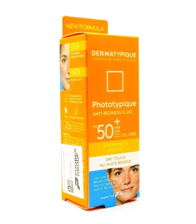 فلوئید ضد آفتاب بی رنگ پوست قرمز و حساس SPF50 درماتیپیک 40 میلی لیتر