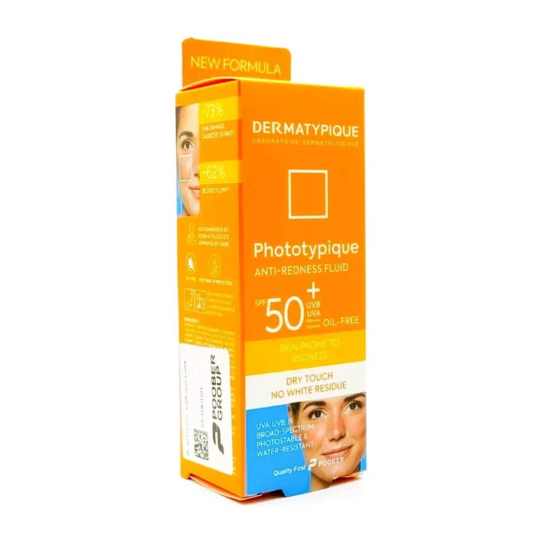 فلوئید ضد آفتاب بی رنگ پوست قرمز و حساس SPF50 درماتیپیک 40 میلی لیتر