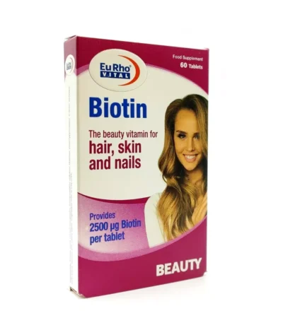 قرص بیوتین 2500 میکروگرم یوروویتال 60 عدد