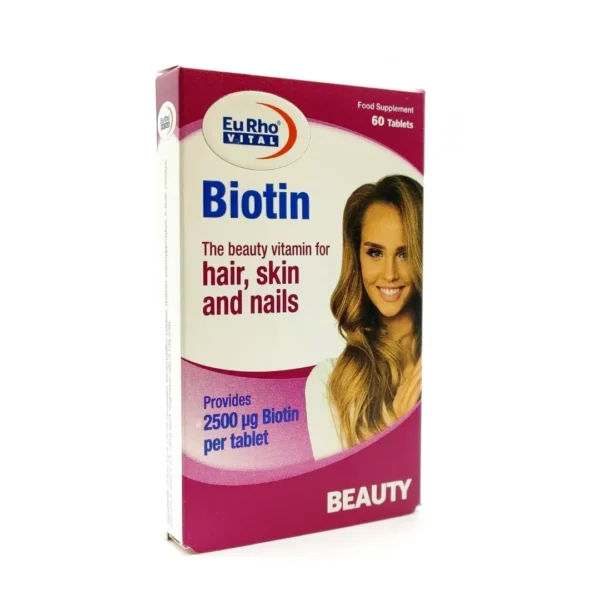 قرص بیوتین 2500 میکروگرم یوروویتال 60 عدد