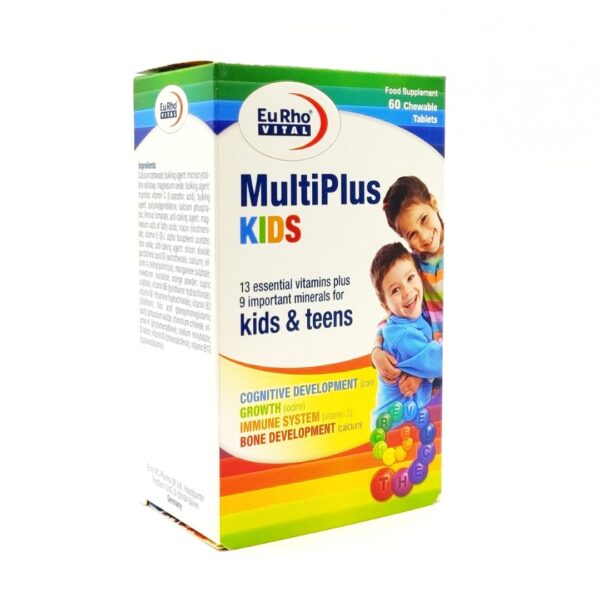 قرص جویدنی مولتی پلاس کیدز یوروویتال 60 عدد