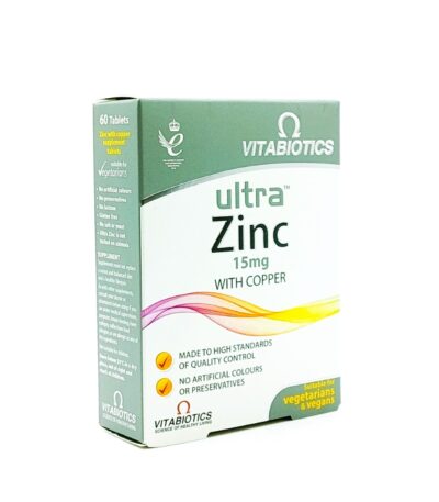 قرص اولترا زینک 15 میلی گرم ویتابیوتیکس 60 عدد