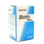 قرص بیوتین 800 میکروگرم هلث اید 30 عدد
