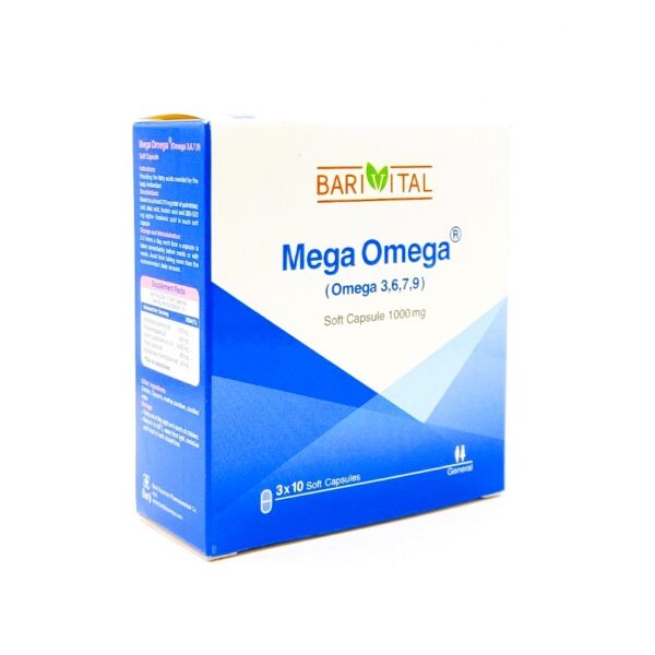 سافت ژل مگا امگا 1000 میلی گرم 9 7 6 3 باریویتال