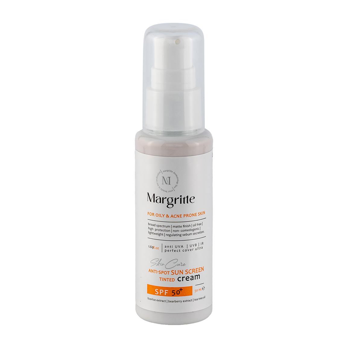 81479-2024127132319306 کرم ضد آفتاب رنگی(بژ طبیعی) مارگریت با SPF50 مناسب پوست چرب - تصویر 1
