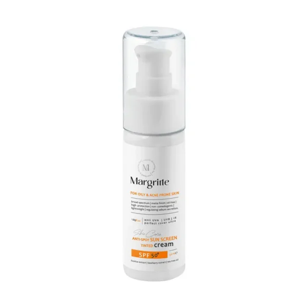 کرم ضد آفتاب روشن کننده SPF50 پوست چرب مارگریت