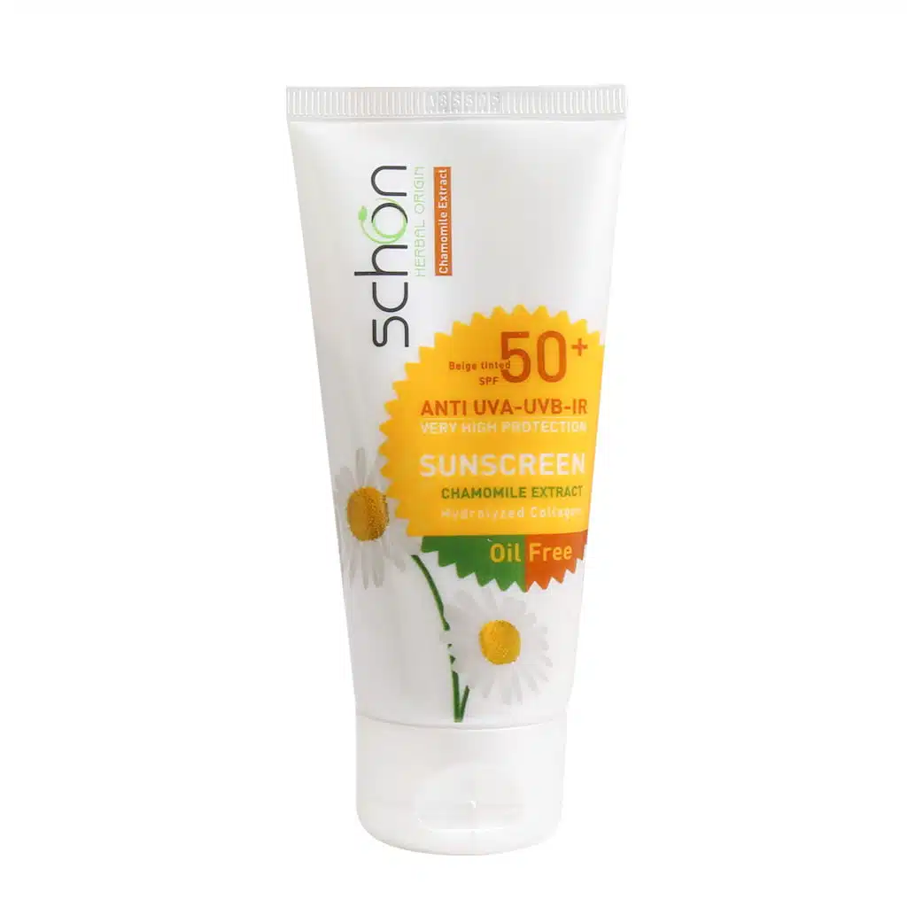 Schon-Oil-Free-Sunscreen-SPF50⁺-Cream-For-Combination-And-Oily-Skin.jpg کرم ضد آفتاب فاقد چربی شون ⁺SPF50 مناسب پوست های مختلط و چرب ۵۰ میلی لیتر - تصویر 1