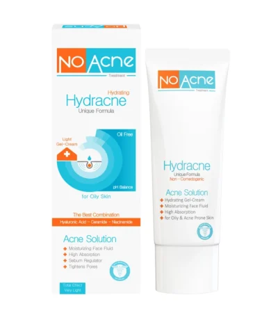 ژل کرم آبرسان صورت Hydracne نو آکنه (مناسب پوست های چرب و آکنه‌دار)
