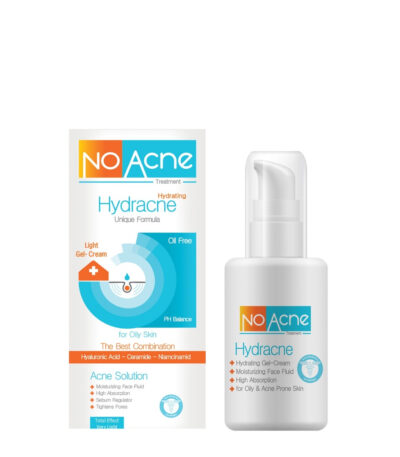 ژل کرم آبرسان صورت Hydracne نو آکنه (مناسب پوست های چرب و آکنه‌دار)