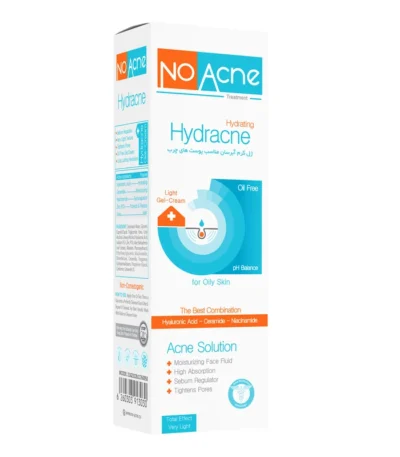 ژل کرم آبرسان صورت Hydracne نو آکنه (مناسب پوست های چرب و آکنه‌دار)