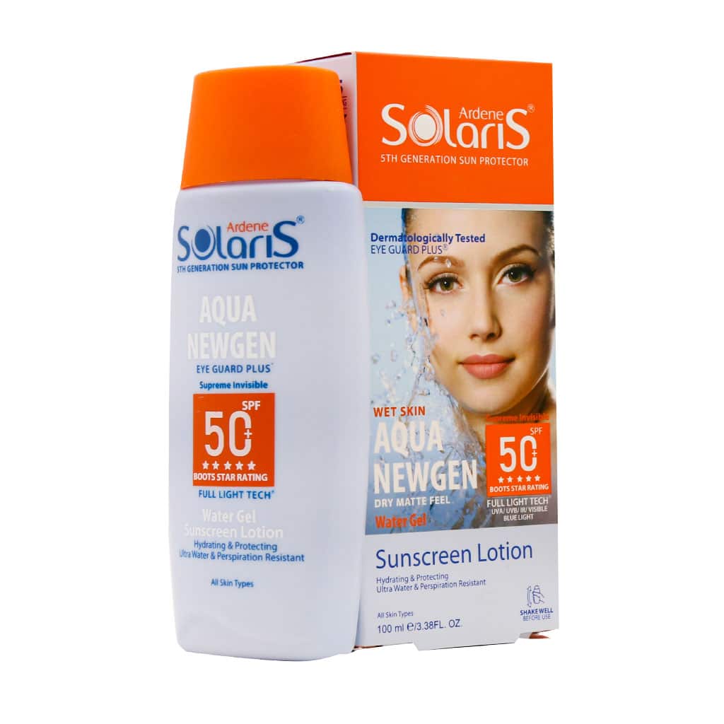 لوسیون آبی ضد آفتاب فاقد چر-2ی SPF50 آک لوسیون آبی ضد آفتاب فاقد چربی SPF50 آکوا نیوژن سولاریس آردن