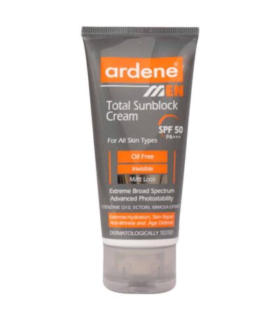 کرم ضد آفتاب آقایان SPF50 آردن مناسب انواع پوست