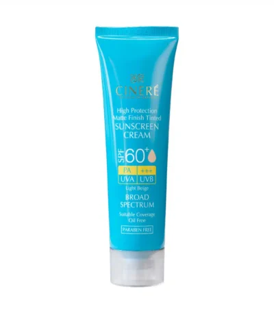 کرم ضد آفتاب رنگی SPF60 سینره فاقد چربی