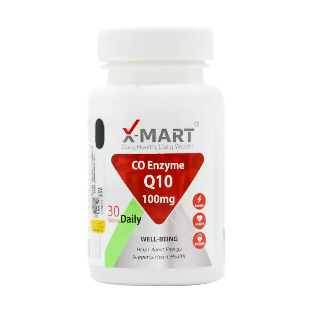 X-Mart-Co-Enzyme-Q10-100-mg-30-Tablets قرص کوانزیم کیوتن 100 میلی گرم ایکس مارت 30 عدد - تصویر 1